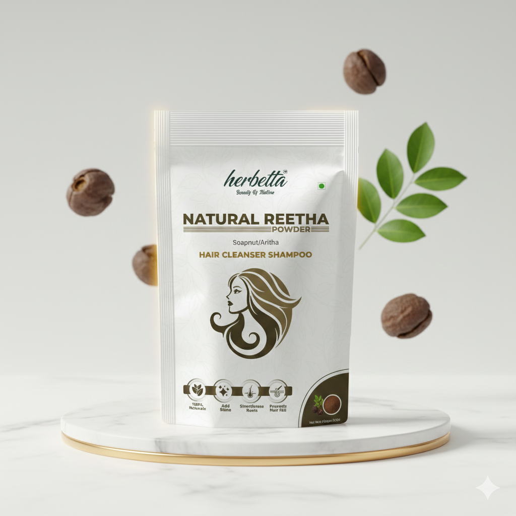 Herbetta Natural Reetha Powder - Hair Cleanser - Herbetta