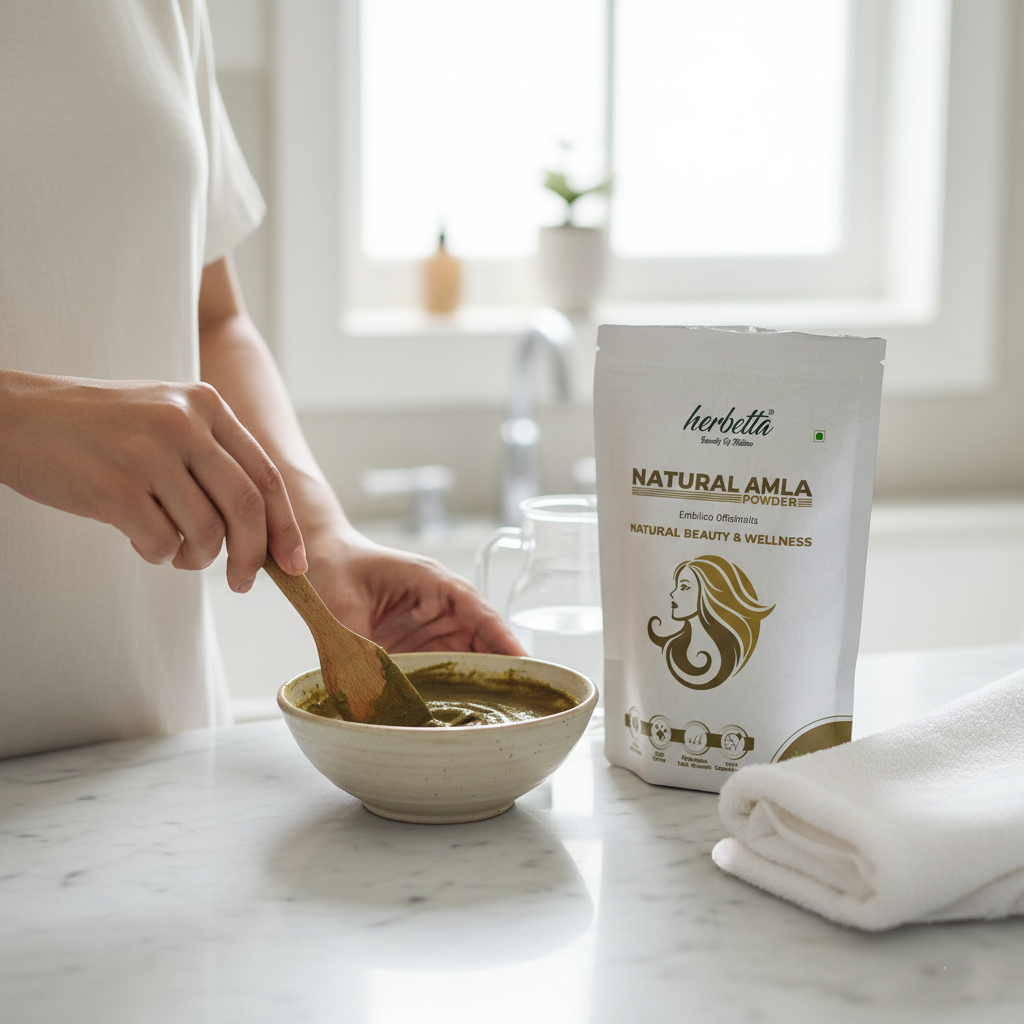 Herbetta Organic Amla Powder - Hair Growth & Scalp Treatment - Herbetta
