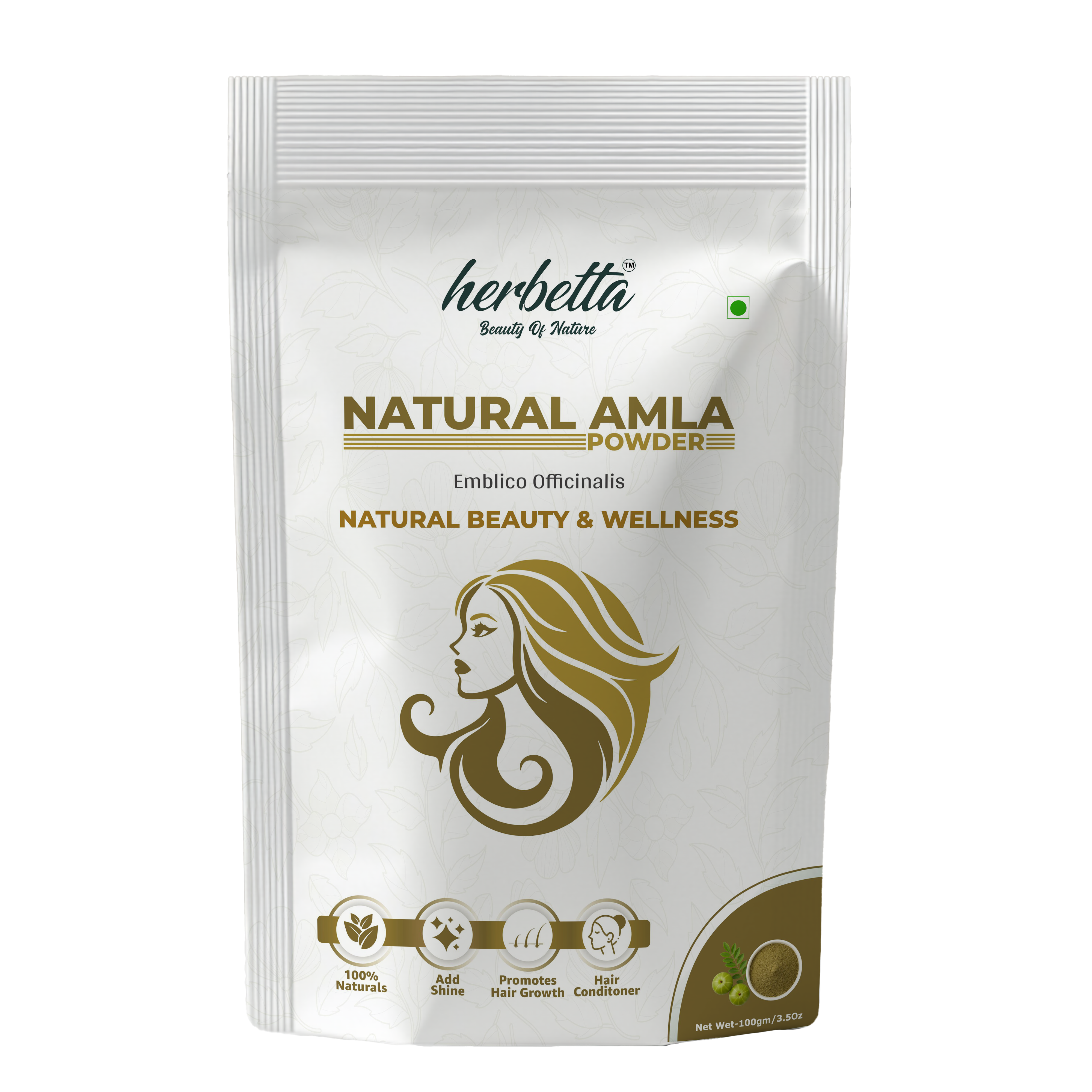 Herbetta Organic Amla Powder - Hair Growth & Scalp Treatment - Herbetta
