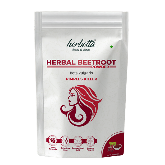 Herbetta Beetroot Powder for Face & Skin - Organic Brightening Face Mask - Herbetta