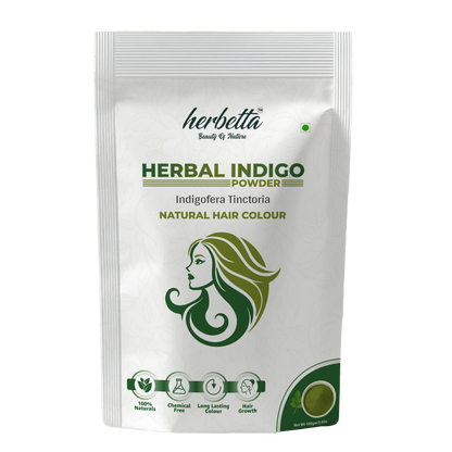 Herbetta Indigo Powder for Hair – Natural Black Dye (Post Henna) - Herbetta