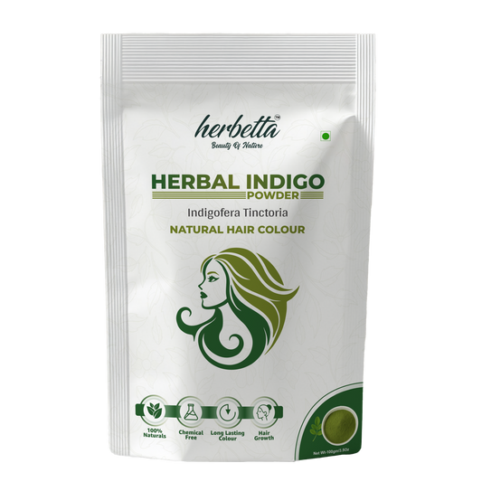 Herbetta Indigo Powder for Hair – Natural Black Dye (Post Henna) - Herbetta