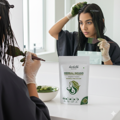 Herbetta Indigo Powder for Hair – Natural Black Dye (Post Henna) - Herbetta