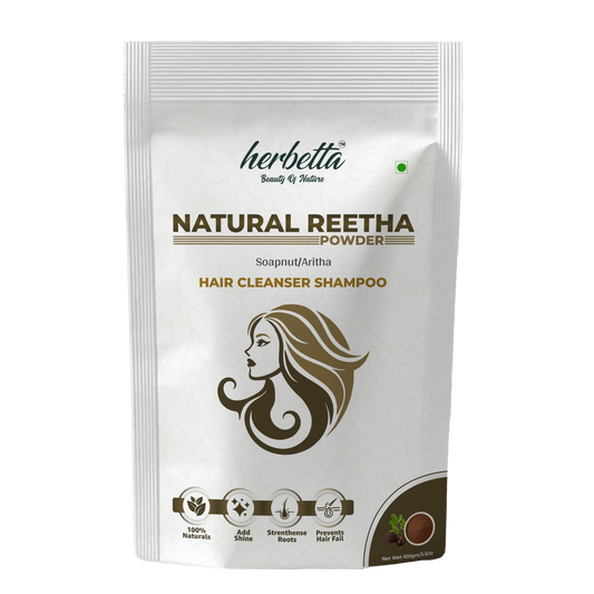 Herbetta Natural Reetha Powder - Hair Cleanser - Herbetta