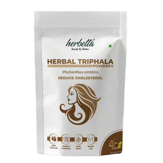 Herbetta Triphala Powder/Churna for Digestion & Gut Health - Herbetta
