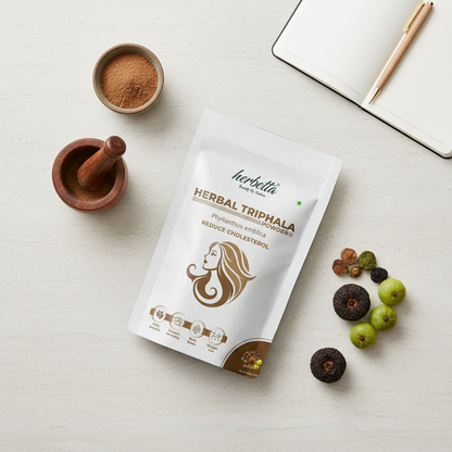 Herbetta Triphala Powder/Churna for Digestion & Gut Health - Herbetta